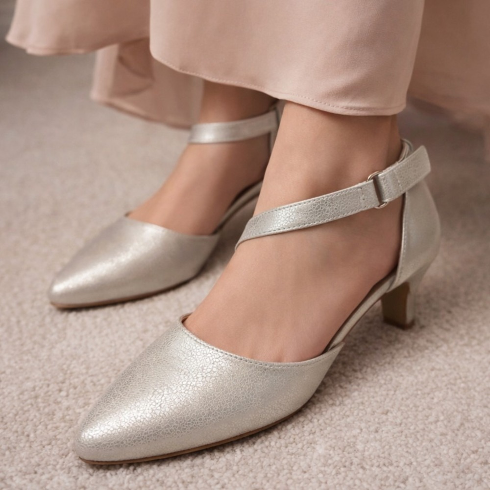 Journee Collection Tillis Womens Pointed Stiletto Heel Pumps Silver Size 11 #795